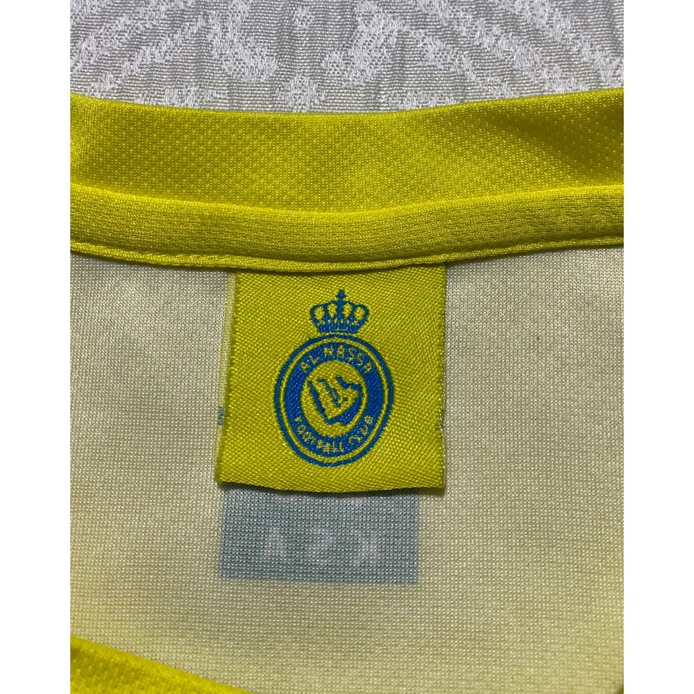 Cristiano Ronaldo Al Nassr Jersey Kids Soccer Shirt Size 28 KAFD #7 Yellow - Picture 5 of 7